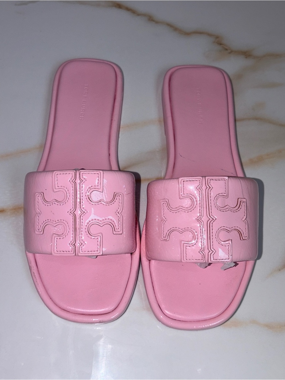 Tory Burch Petunia Pink Double T Sport Slide - Picture 4 of 7